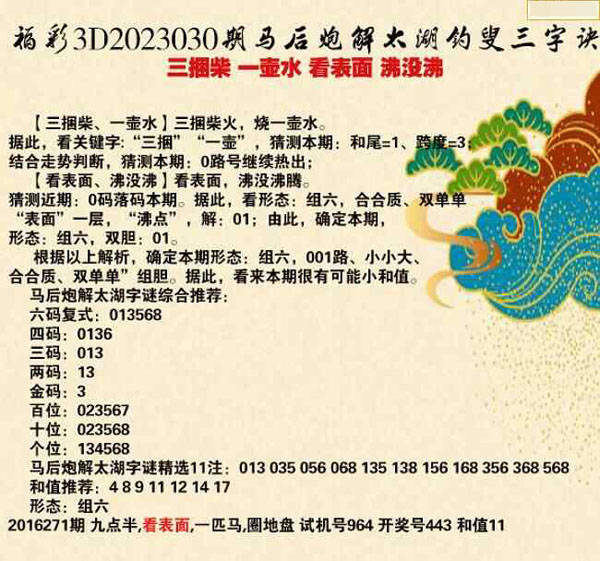 今日3D字谜045，探寻数字背后的奥秘今日3D字谜3D太湖字谜